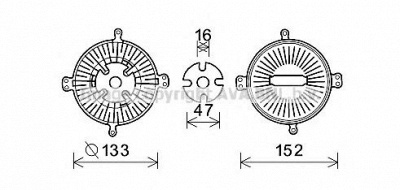 AVA QUALITY COOLING msc523 -  Сцепление, вентилятор радиатора